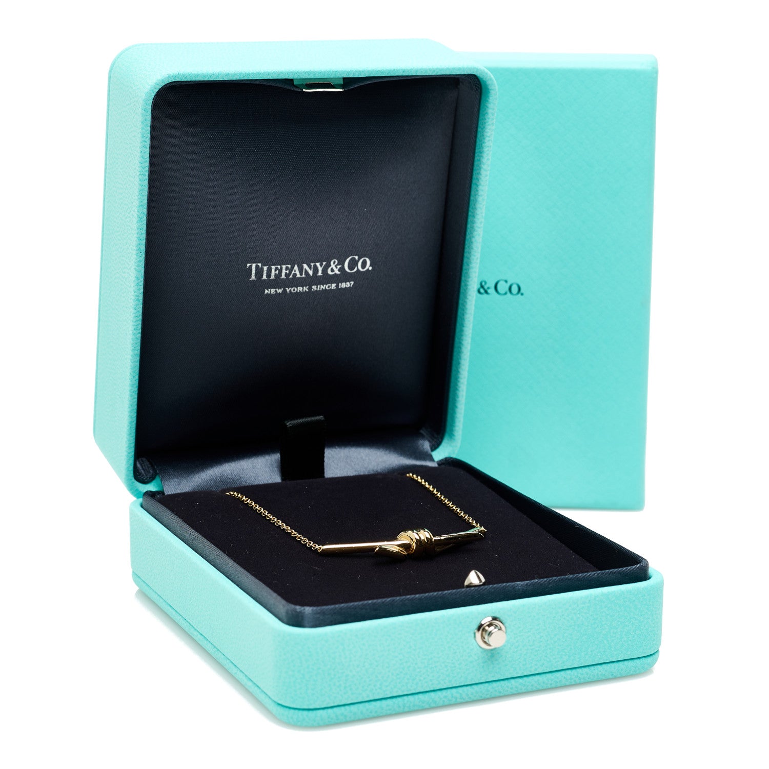 Tiffany 18K Yellow Gold Knot Necklace 6 of 6