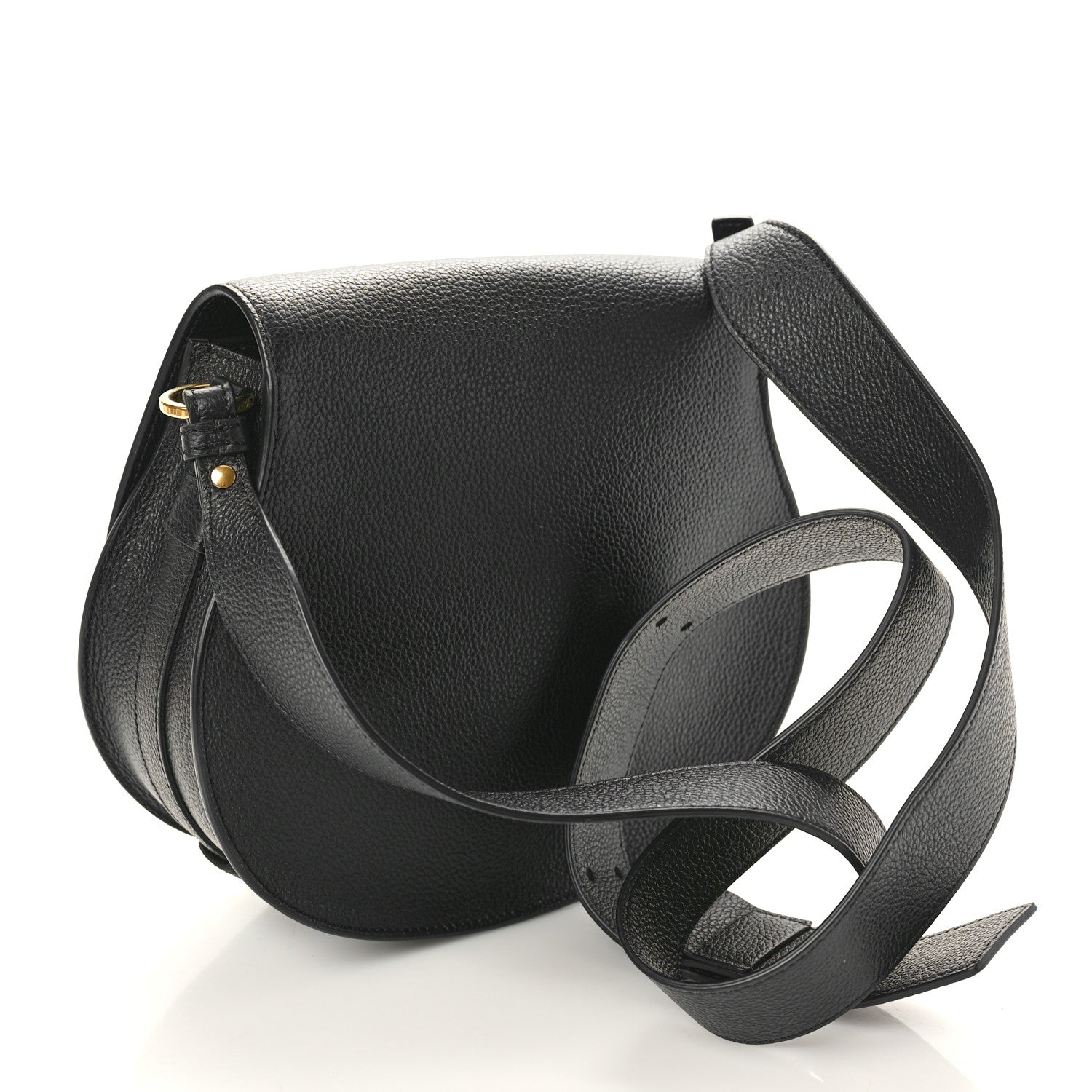 Chloe Grained Calfskin Medium Marcie Round Crossbody Bag Black 3 of 12