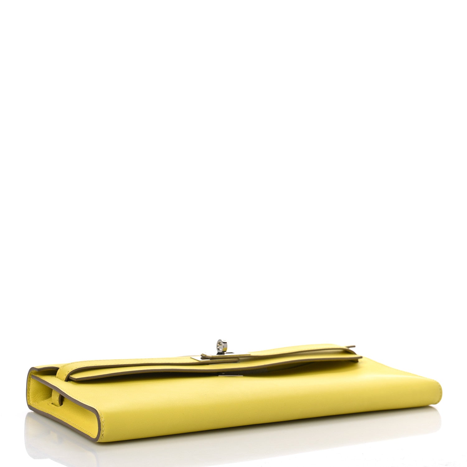 Hermes Swift Kelly Cut Clutch Pochette Lime 4 of 9