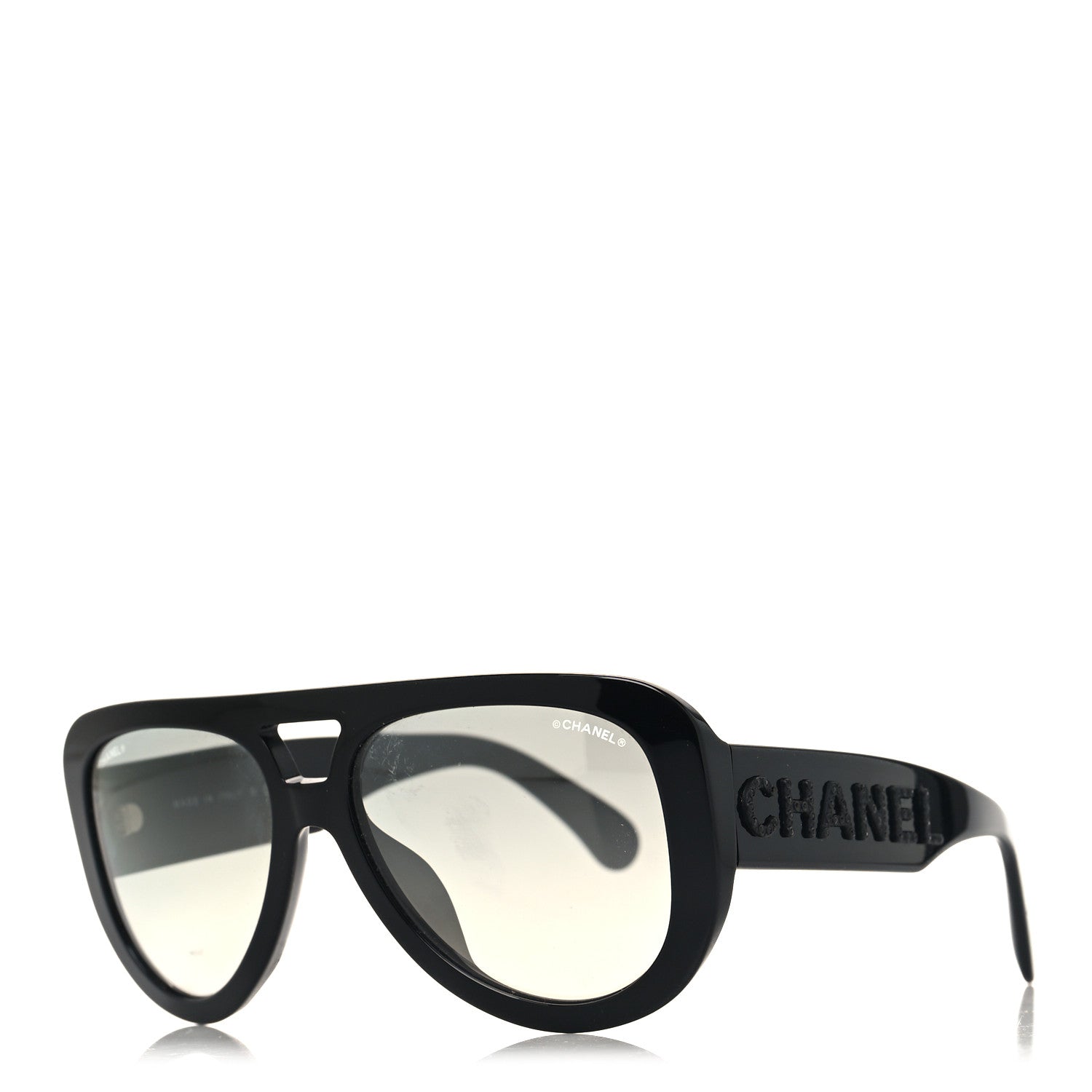 Chanel Resin Polarized Sunglasses 5423-B-A Black 1 of 9