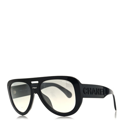Chanel Resin Polarized Sunglasses 5423-B-A Black 1 of 9