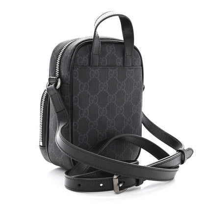 Gucci GG Supreme Monogram Azalea Calfskin Mini Retro Interlocking G Bag Black 3 of 11