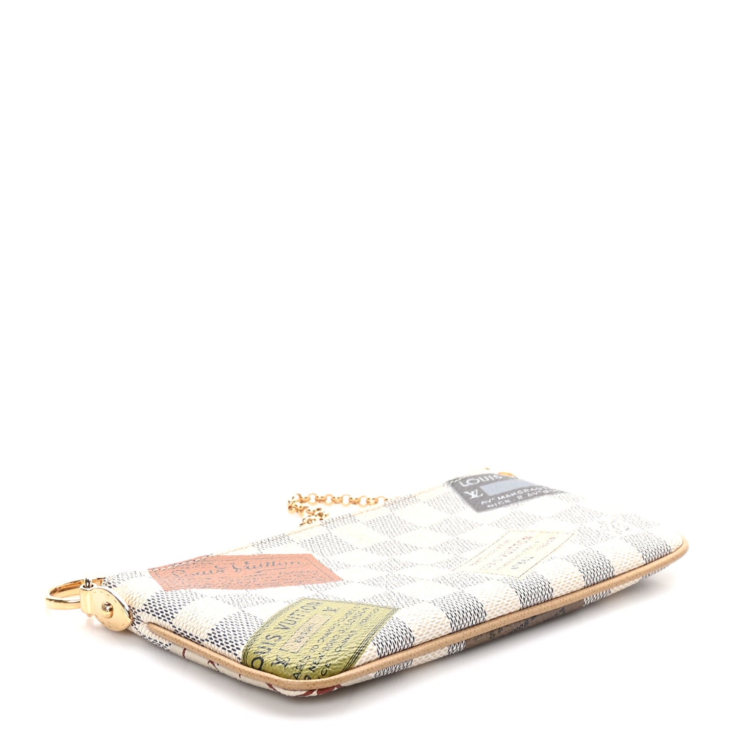 Damier Azur Trunks Labels Pochette Milla MM