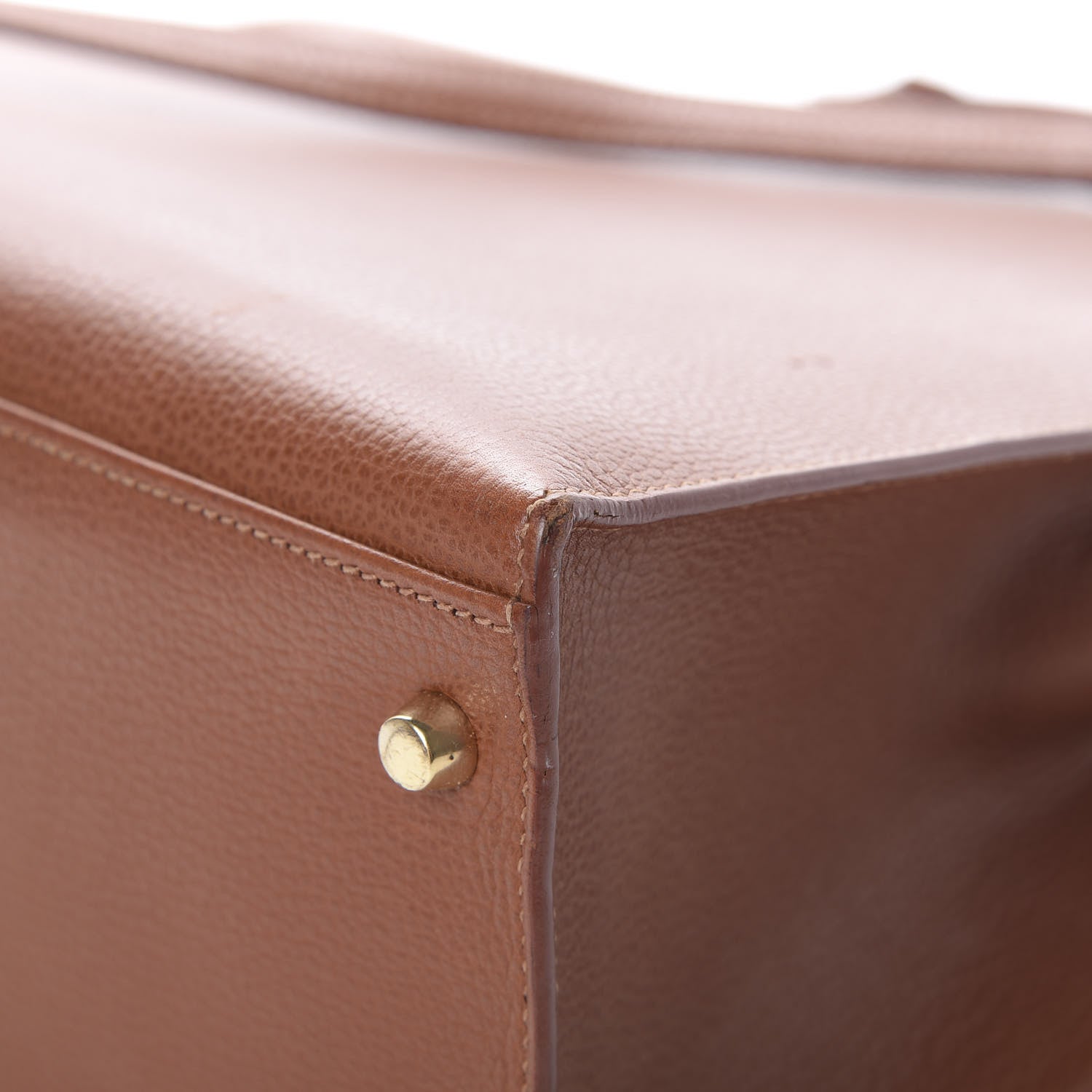 Hermes Vache Liegee Kelly Sellier 35 Noisette 10 of 17