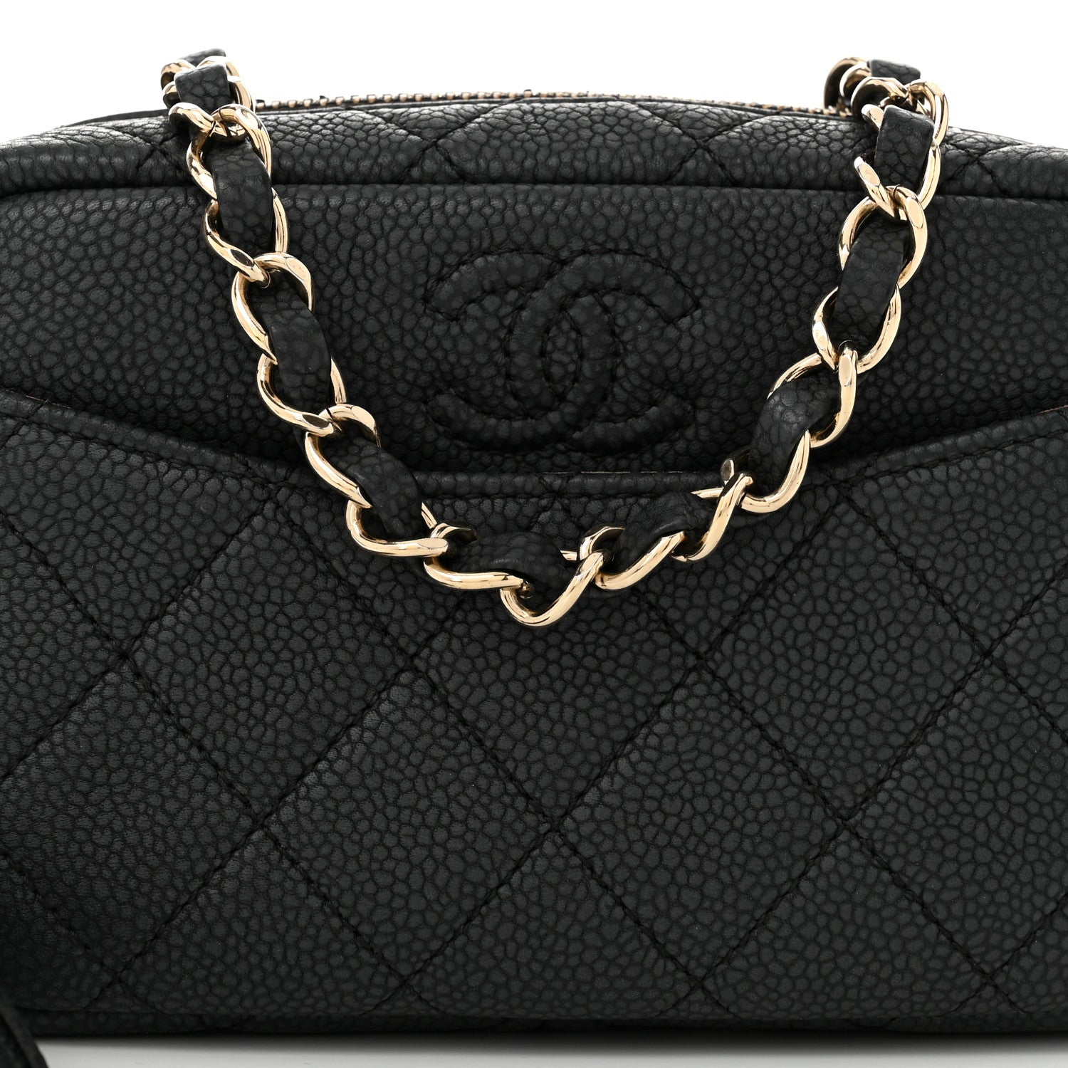 Chanel Iridescent Caviar Quilted Mini Coco Tassel Camera Case Black 8 of 10