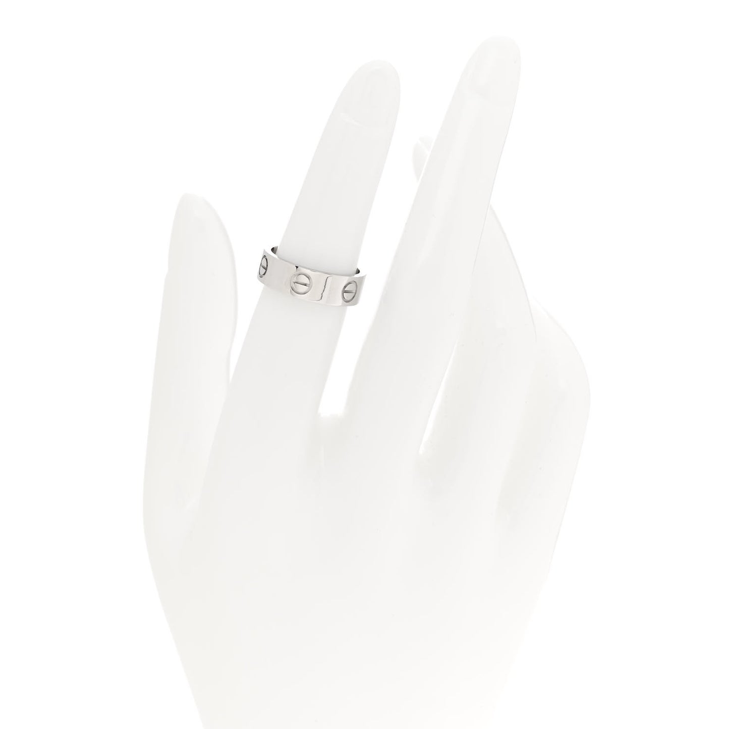 18K White Gold 5.5mm LOVE Ring 50 5.25