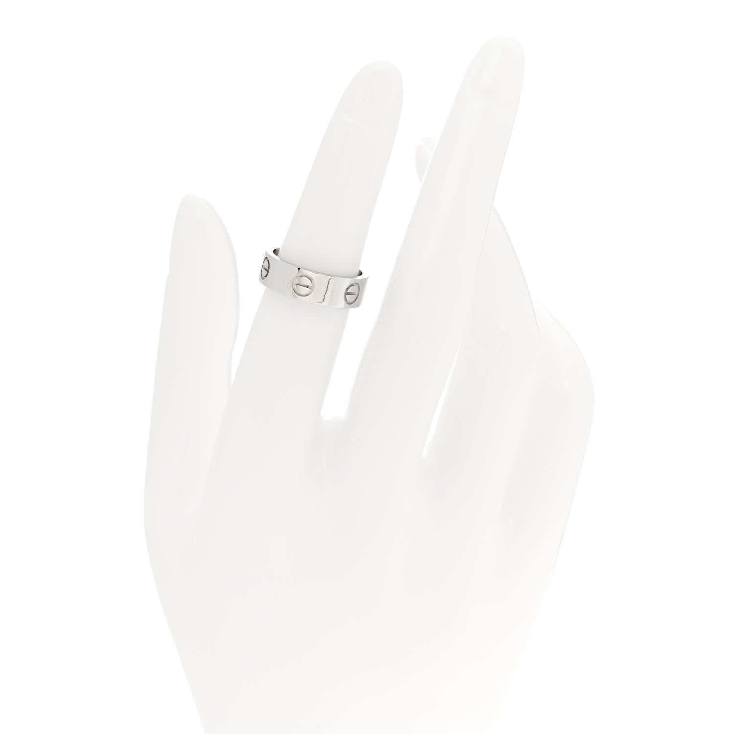 Cartier 18K White Gold 5.5mm LOVE Ring 50 5.25 2 of 5