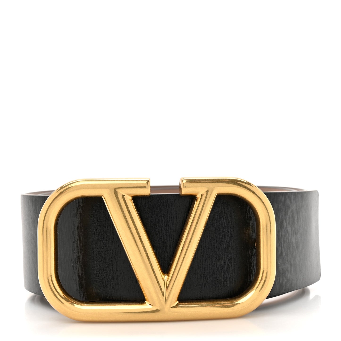 Glossy Calfskin VLogo Reversible 40mm Belt 85 34 mokey Beige Black