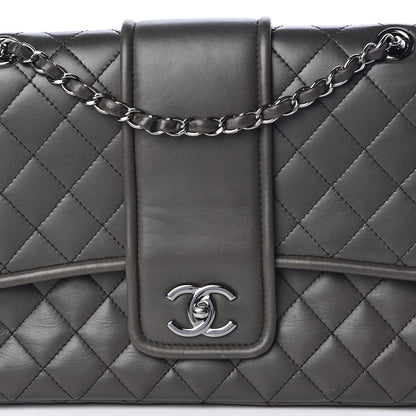 Chanel Lambskin Quilted Elementary Chic Flap Grey 15 of 18