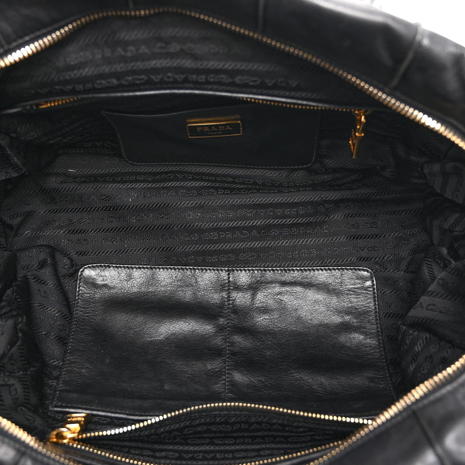 Prada Soft Calf Shoulder Bag Black 5 of 10