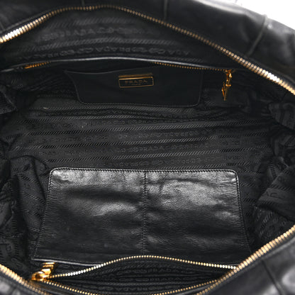 Prada Soft Calf Shoulder Bag Black 5 of 10