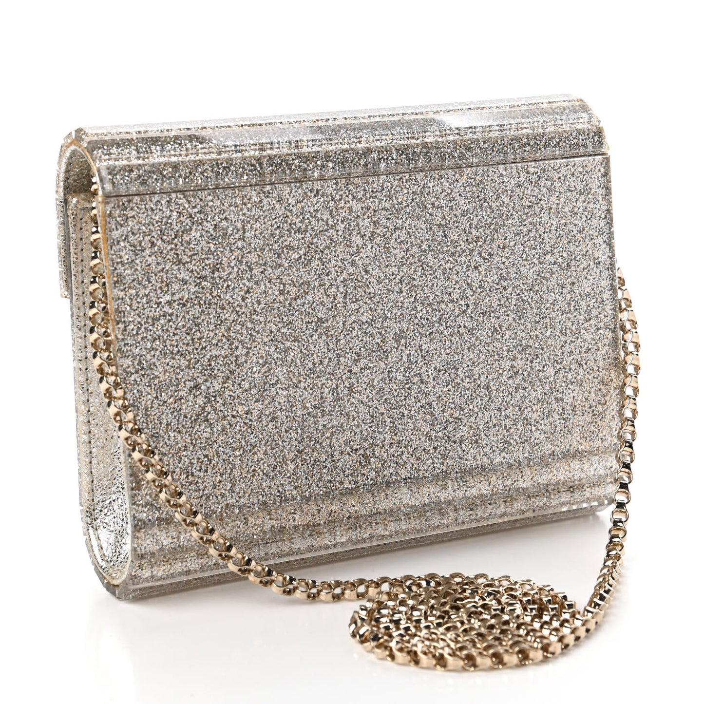 Acrylic Glitter Candy Clutch Champagne