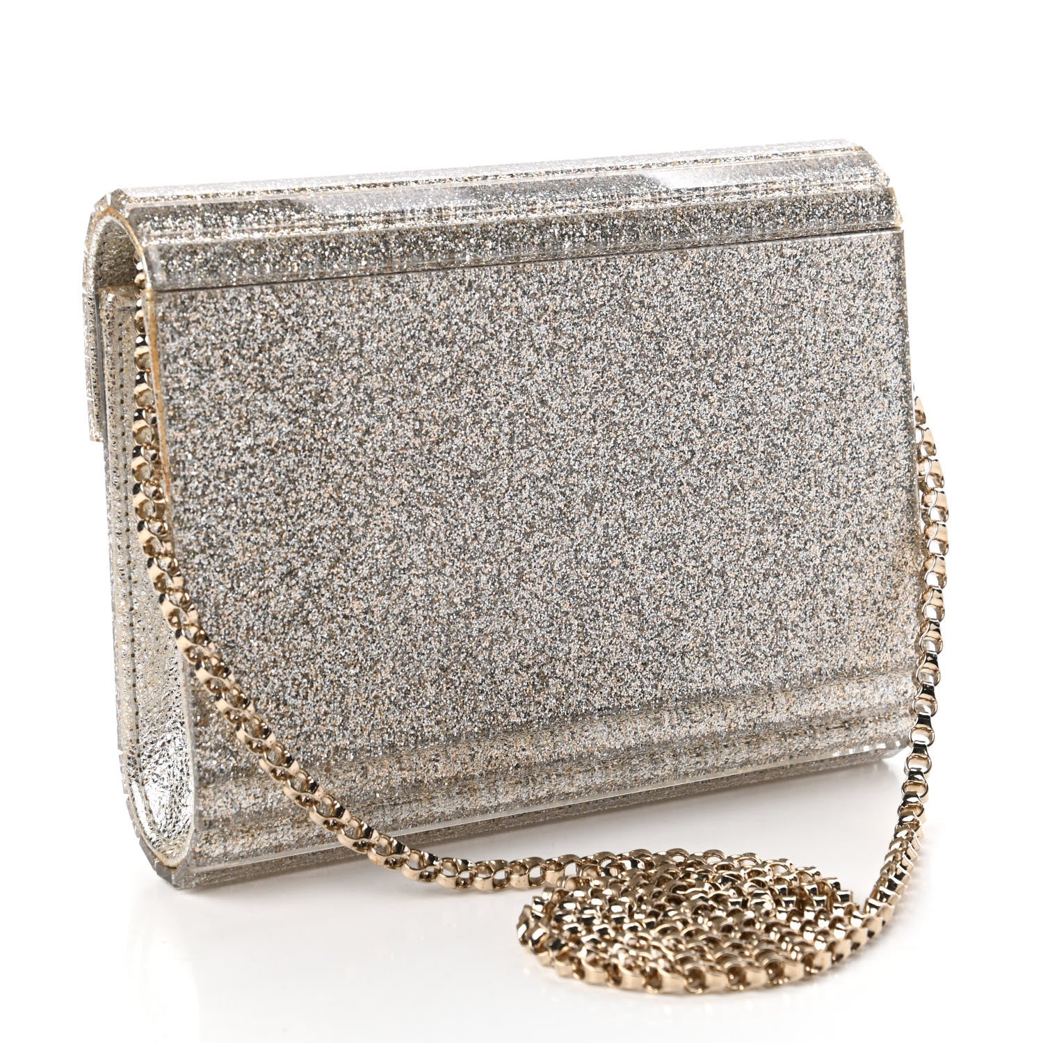 Jimmy Choo Acrylic Glitter Candy Clutch Champagne 3 of 11