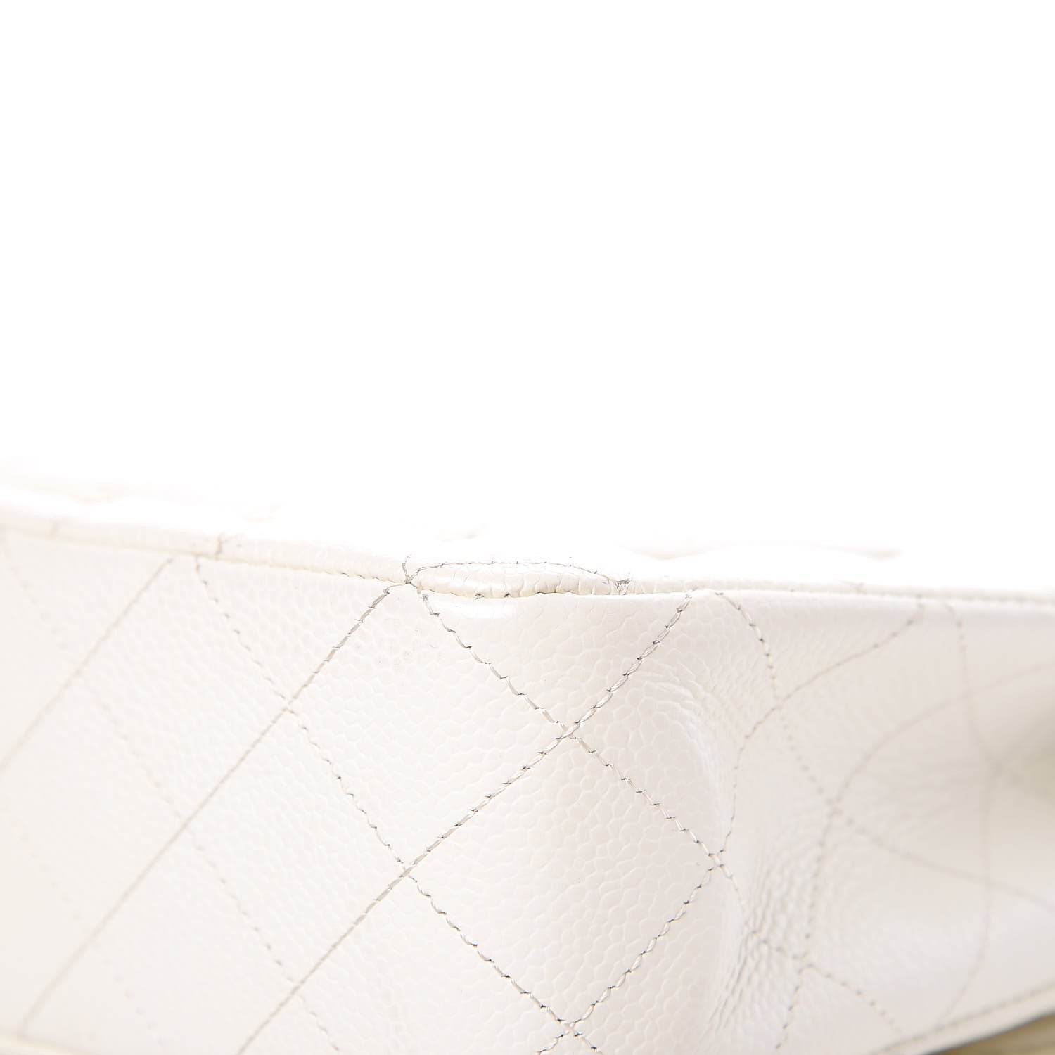 Chanel Caviar Quilted Medium Double Flap White 9 of 13