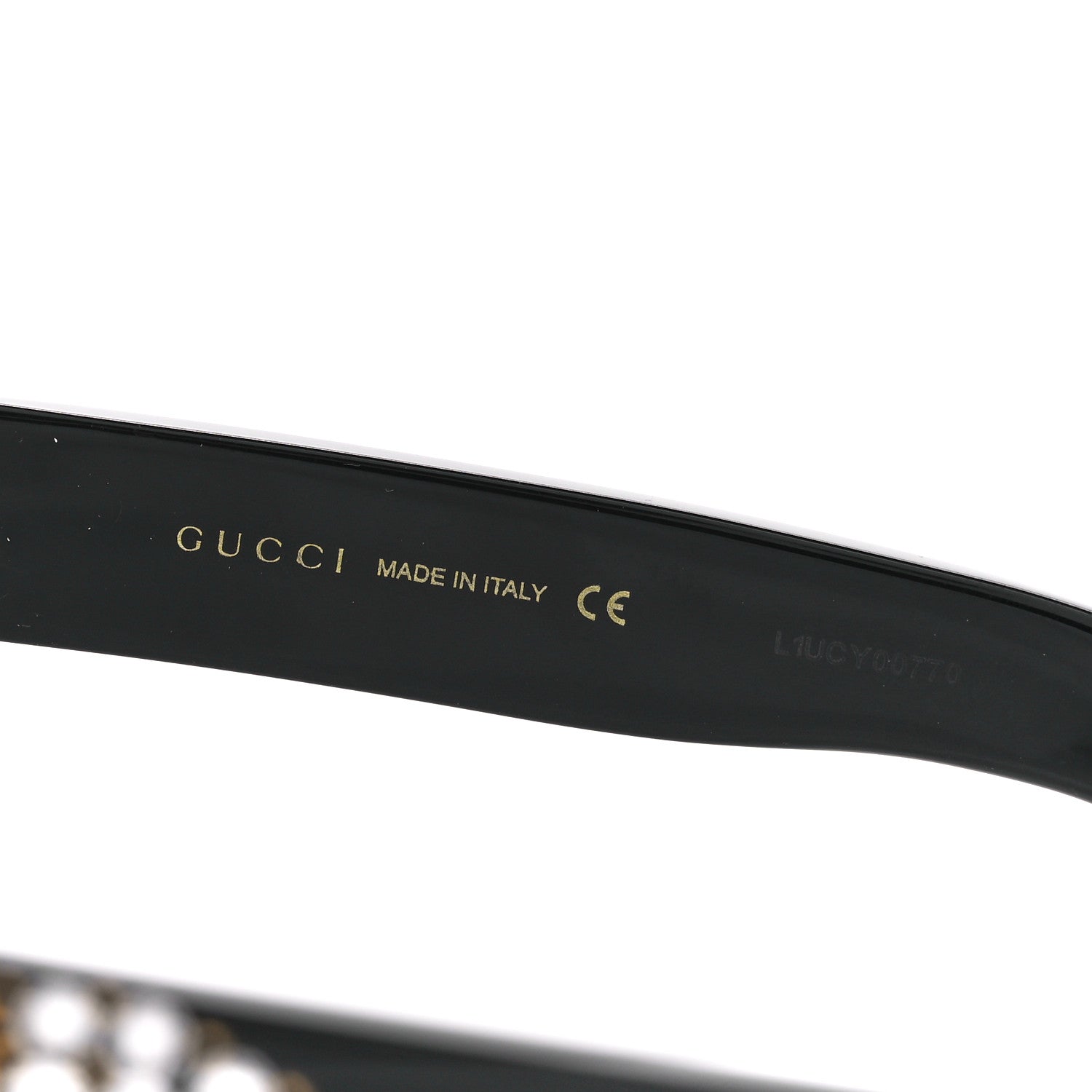 Gucci Acetate Crystal Sunglasses GG0147S Black 6 of 9