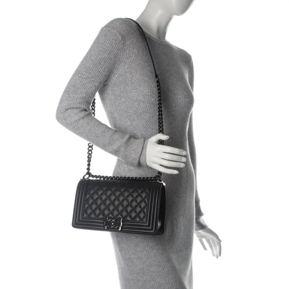 Chanel Caviar Quilted Medium Boy Flap So Black 2 of 7