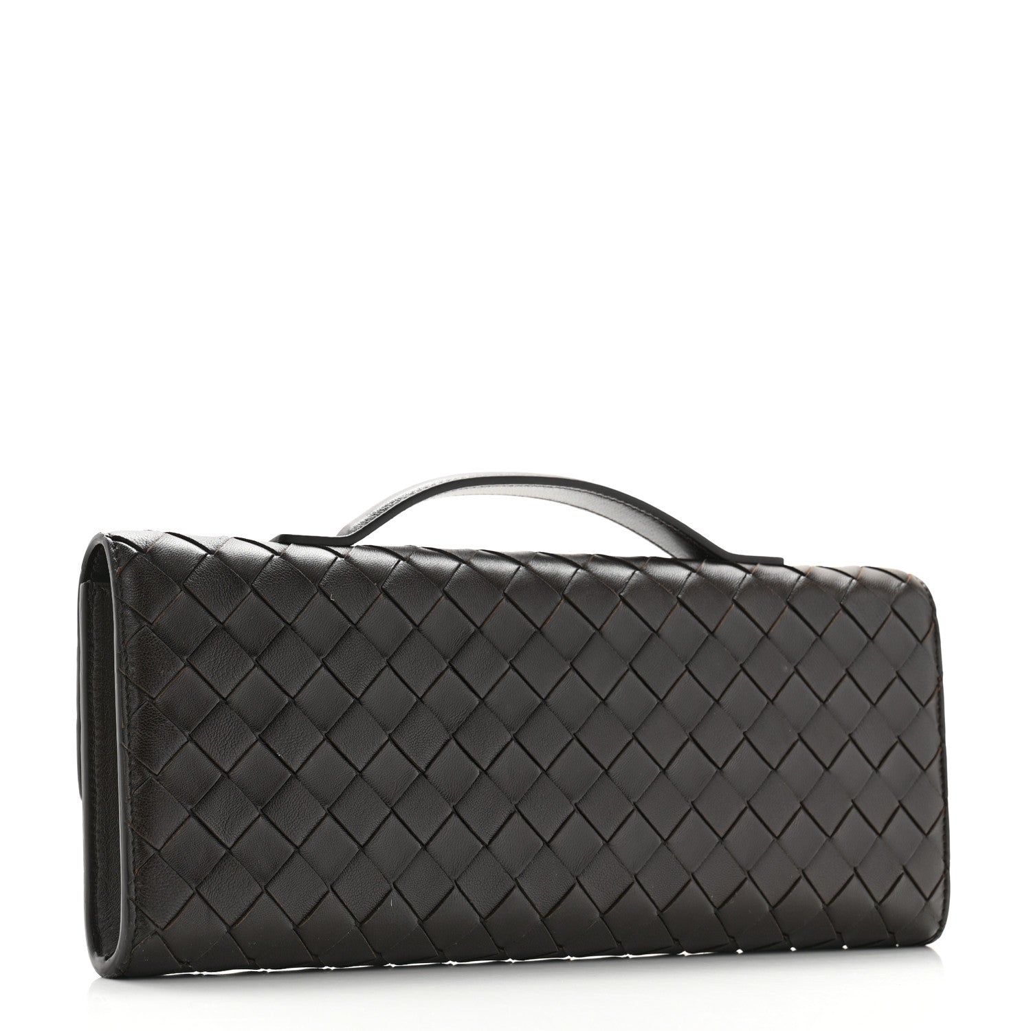 Bottega Veneta Nappa Intrecciato Long Andiamo Top Handle Clutch Fondant 3 of 8