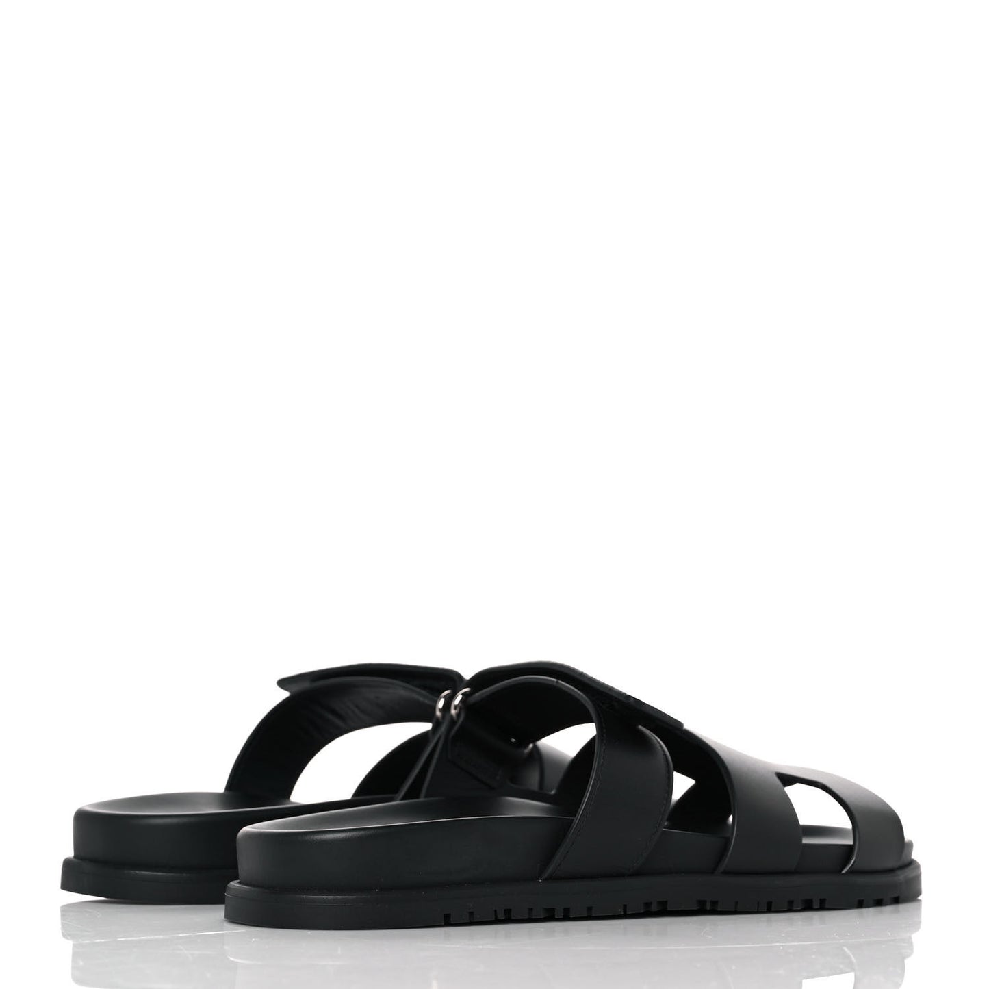Calfskin Womens Chypre Sandals 40.5 Black
