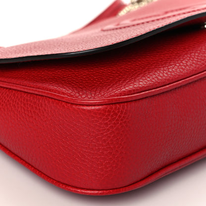 Gucci Pebbled Calfskin Medium Soho Flap Crossbody Vibrant Red 8 of 9