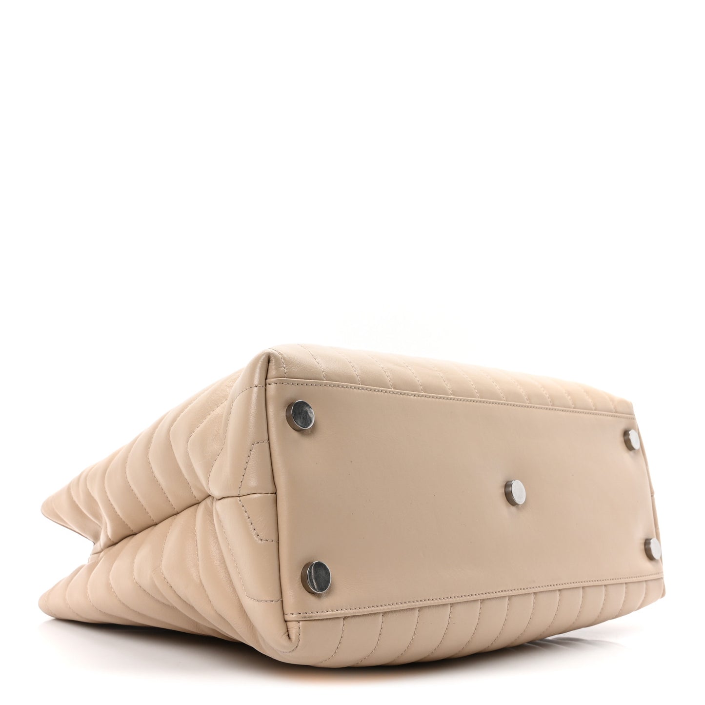 Calfskin Y Quilted Monogram Large Loulou Shopper Nude Powder