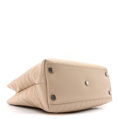 Saint Laurent Calfskin Y Quilted Monogram Large Loulou Shopper Nude Powder 4 of 10