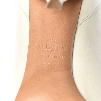 Valentino Garavani Nappa Side Bow Rockstud Boots 37.5 Ivory 8 of 11