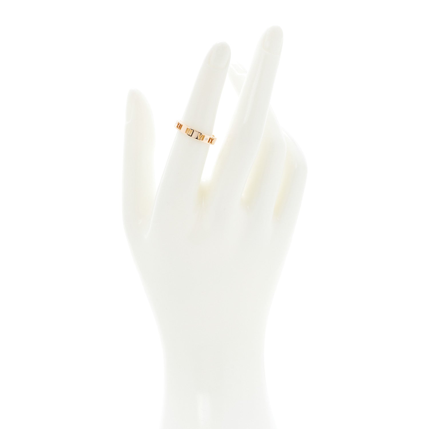 Tiffany 18K Rose Gold Diamond Atlas Pierced Ring 53 6.25 2 of 4