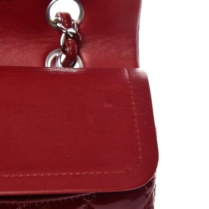 Chanel Patent Calfskin Quilted Medium Double Flap Dark Red 11 of 13