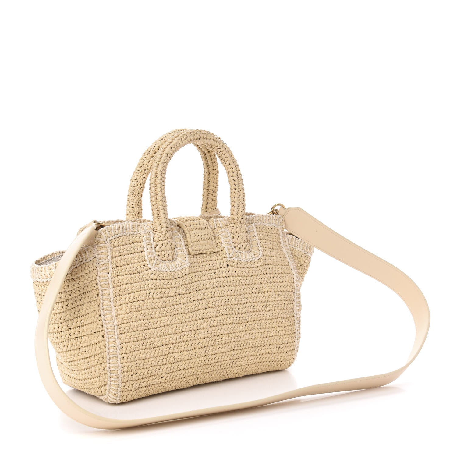 Saint Laurent Raffia Baby Monogram Downtown Cabas Naturale 3 of 11