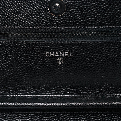 Chanel Caviar Quilted Wallet On Chain WOC Black 6 of 14