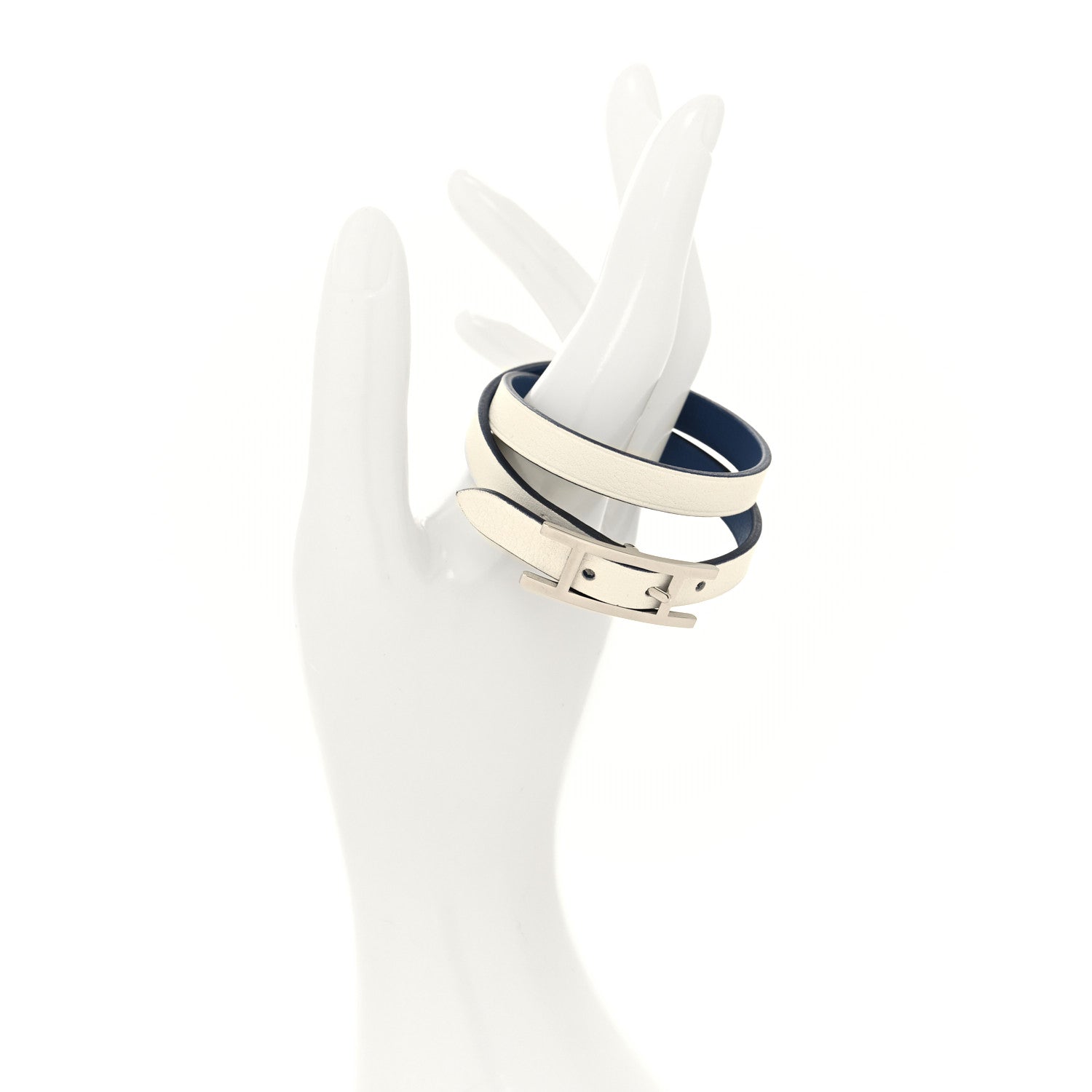 Hermes Swift Behapi Double Tour Bracelet Bleu Saphir Encre 2 of 4