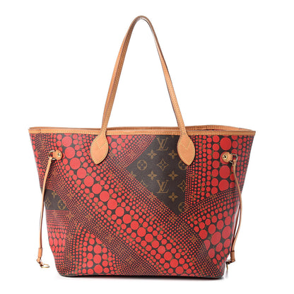 Louis Vuitton Monogram Kusama Waves Neverfull MM Red 1 of 11