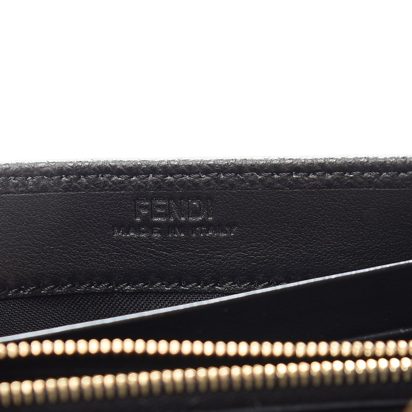Vitello Cruise F is Fendi Bi-Color FF 1974 Embossed Continental Envelope Wallet Maya Black
