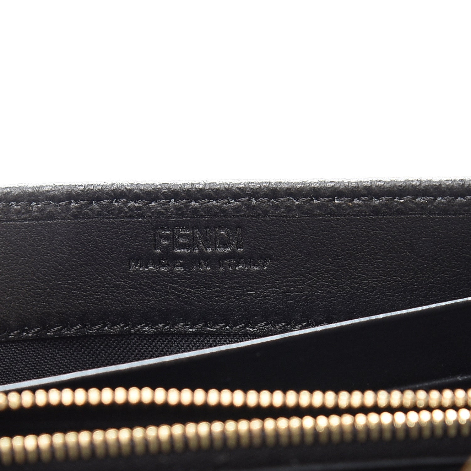 Fendi Vitello Cruise F is Fendi Bi-Color FF 1974 Embossed Continental Envelope Wallet Maya Black 6 of 11