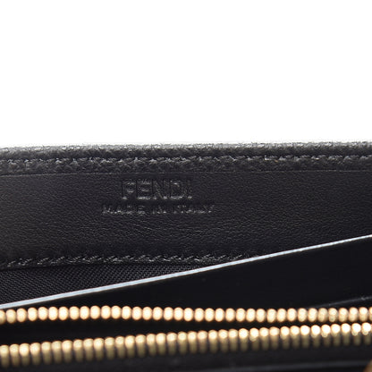 Fendi Vitello Cruise F is Fendi Bi-Color FF 1974 Embossed Continental Envelope Wallet Maya Black 6 of 11
