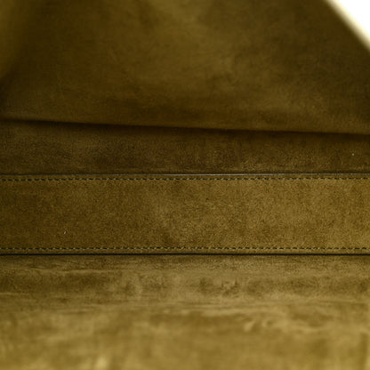 Saint Laurent Smooth Calfskin Suede Medium Reversible Monogram Kate Satchel Loden Green 8 of 17