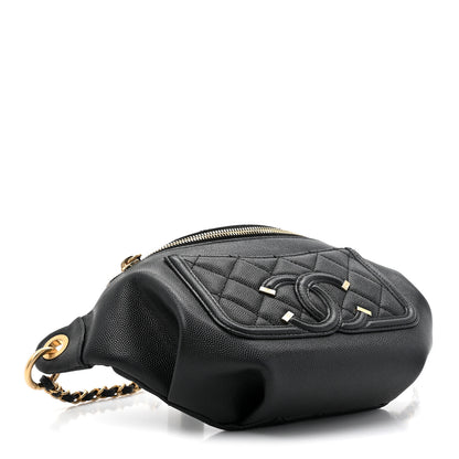 Chanel Caviar Quilted Filigree Waist Bag Black 4 of 10