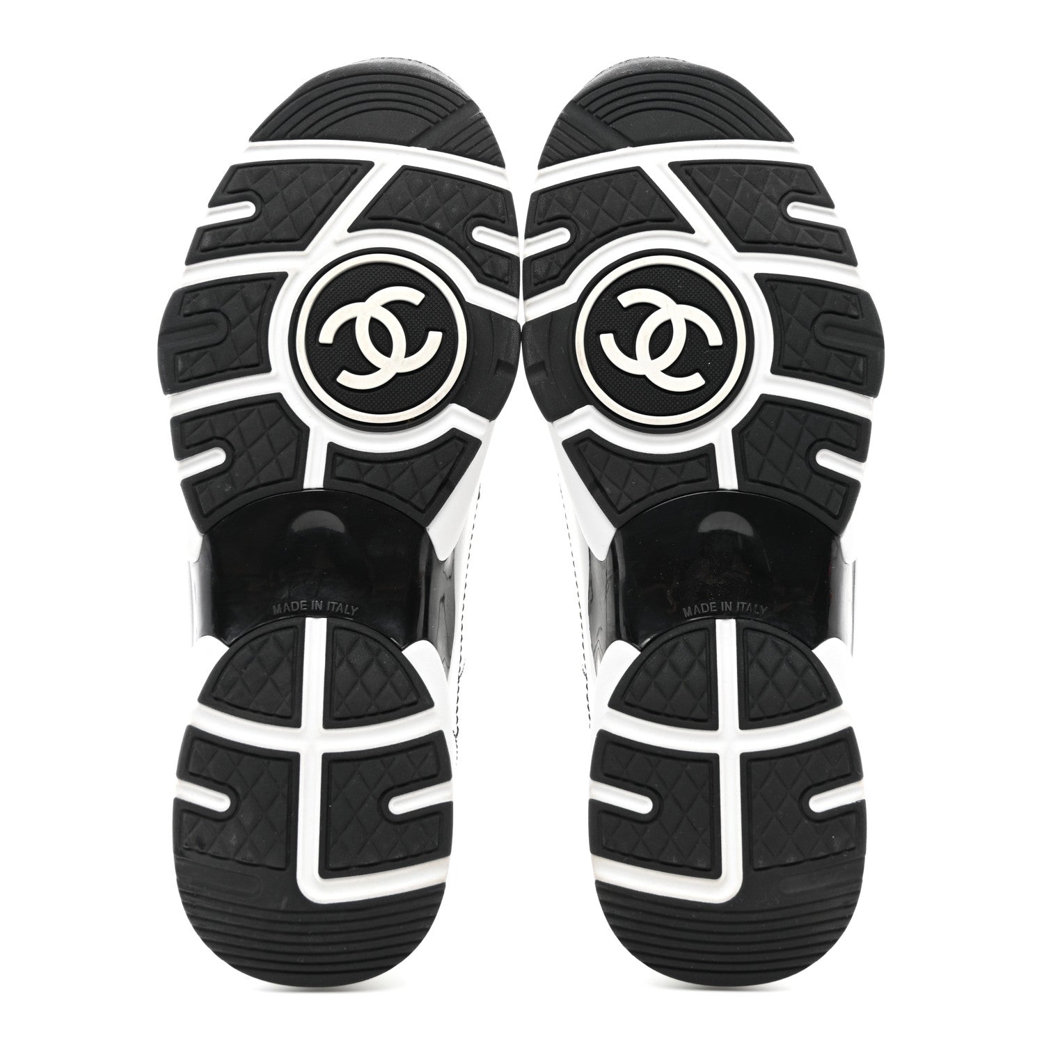 Chanel Cotton Sneakers 39 White Black 5 of 9