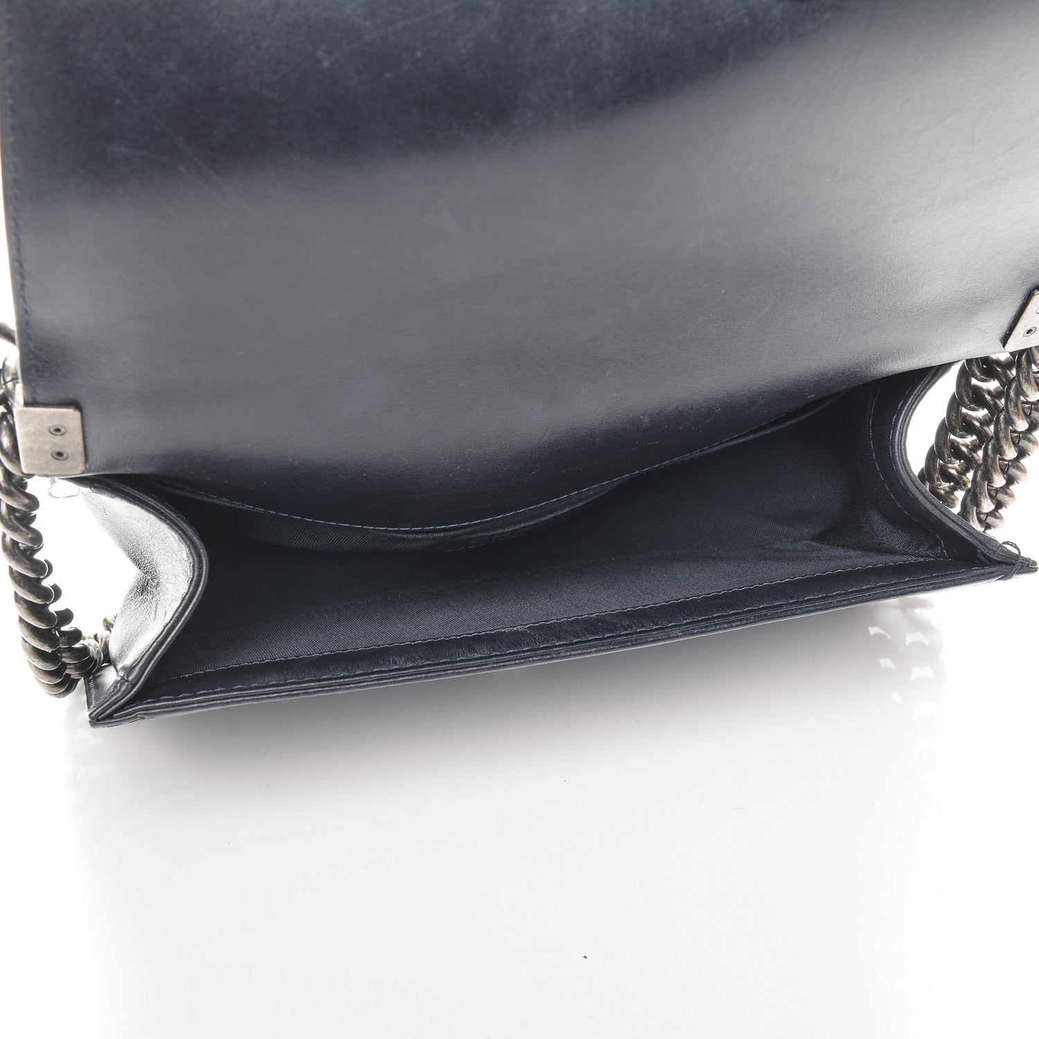 Chanel Calfskin Quilted Medium Boy Top Handle Flap Blue 5 of 7