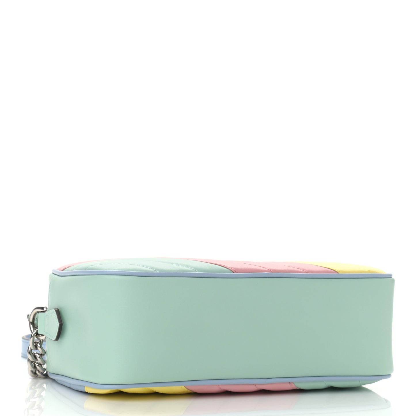 Calfskin Matelasse Diagonal Small GG Marmont Chain Shoulder Bag Multicolor Pastel