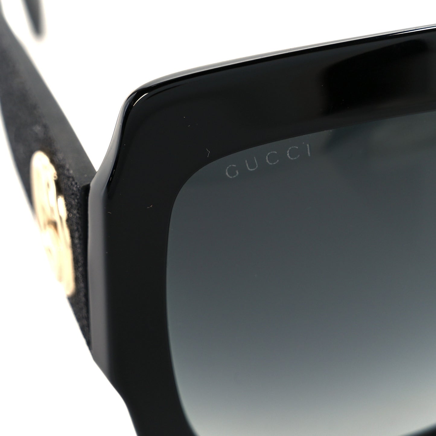 Square Frame GG0102S Sunglasses Glitter Black