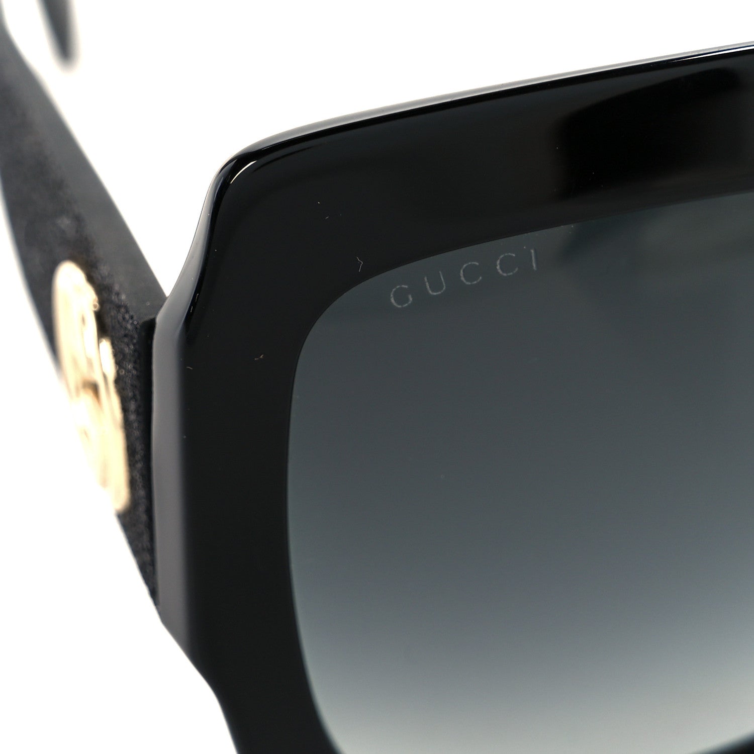 Gucci Square Frame GG0102S Sunglasses Glitter Black 7 of 7