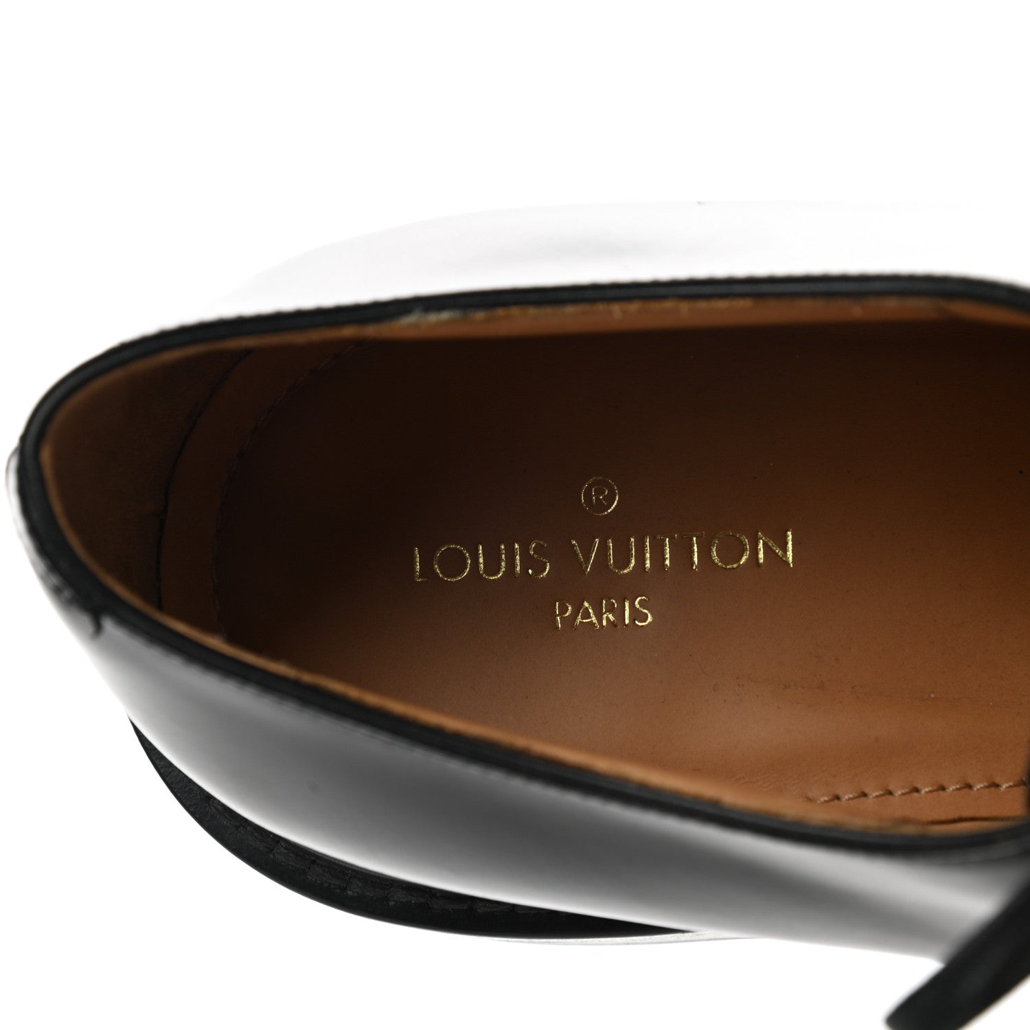 Louis Vuitton Calfskin Mens Derby Shoes 8 Black 7 of 8