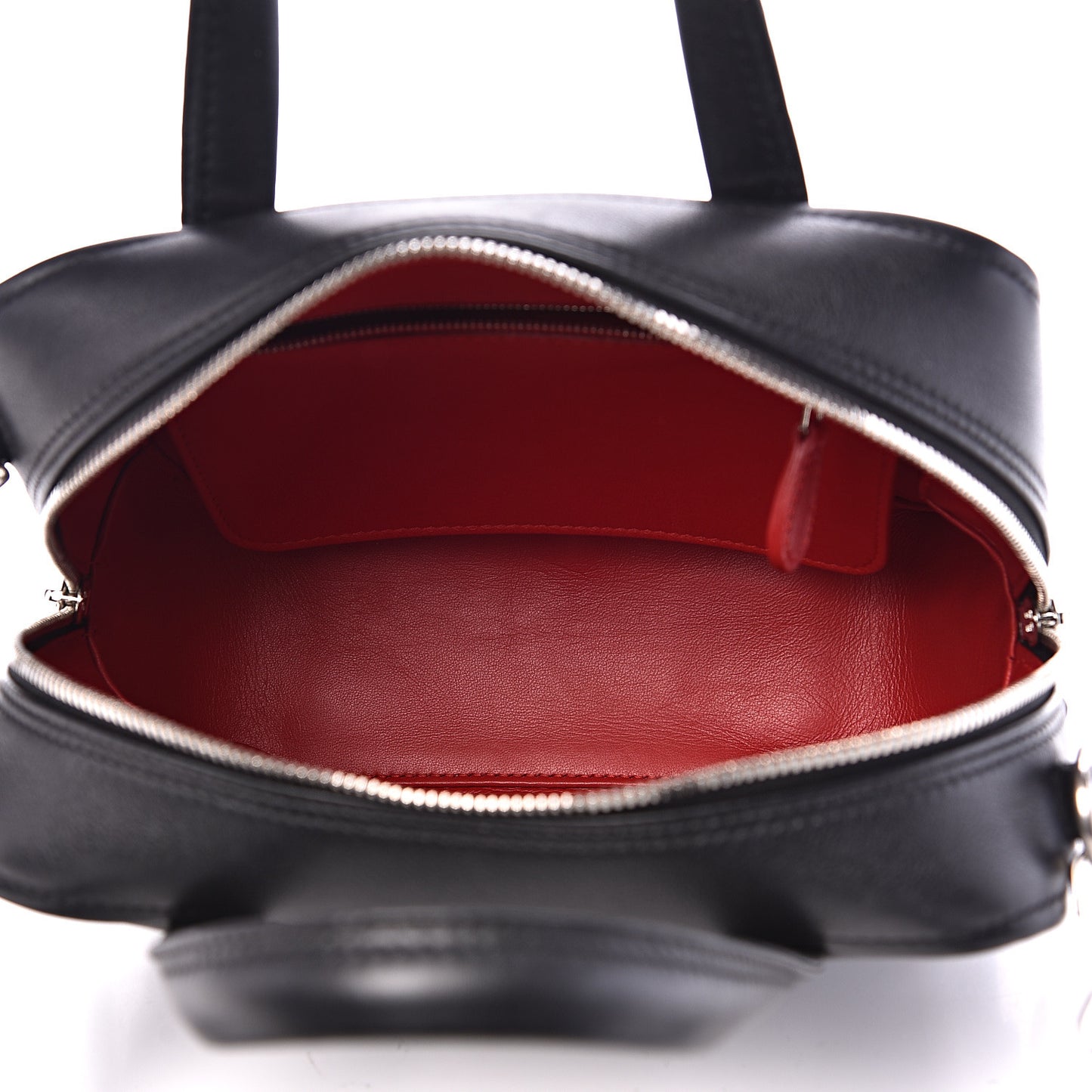 Shiny Day Calfskin XS Triangle Square Bag Black