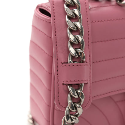 Prada Soft Calfskin Impunture Diagramme Small Chain Flap Shoulder Bag Begonia 11 of 11