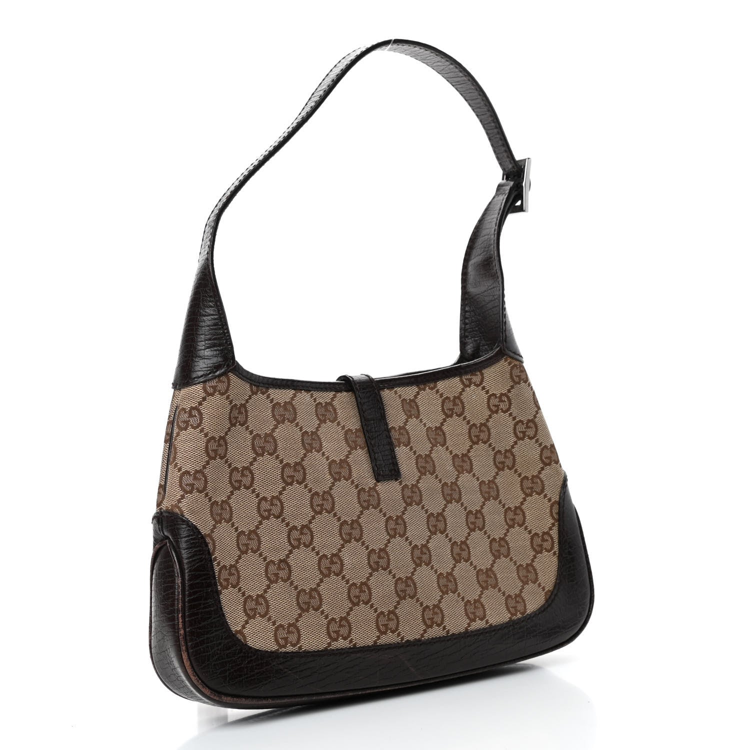 Gucci Monogram Web Small Jackie O Hobo Dark Brown 2 of 4