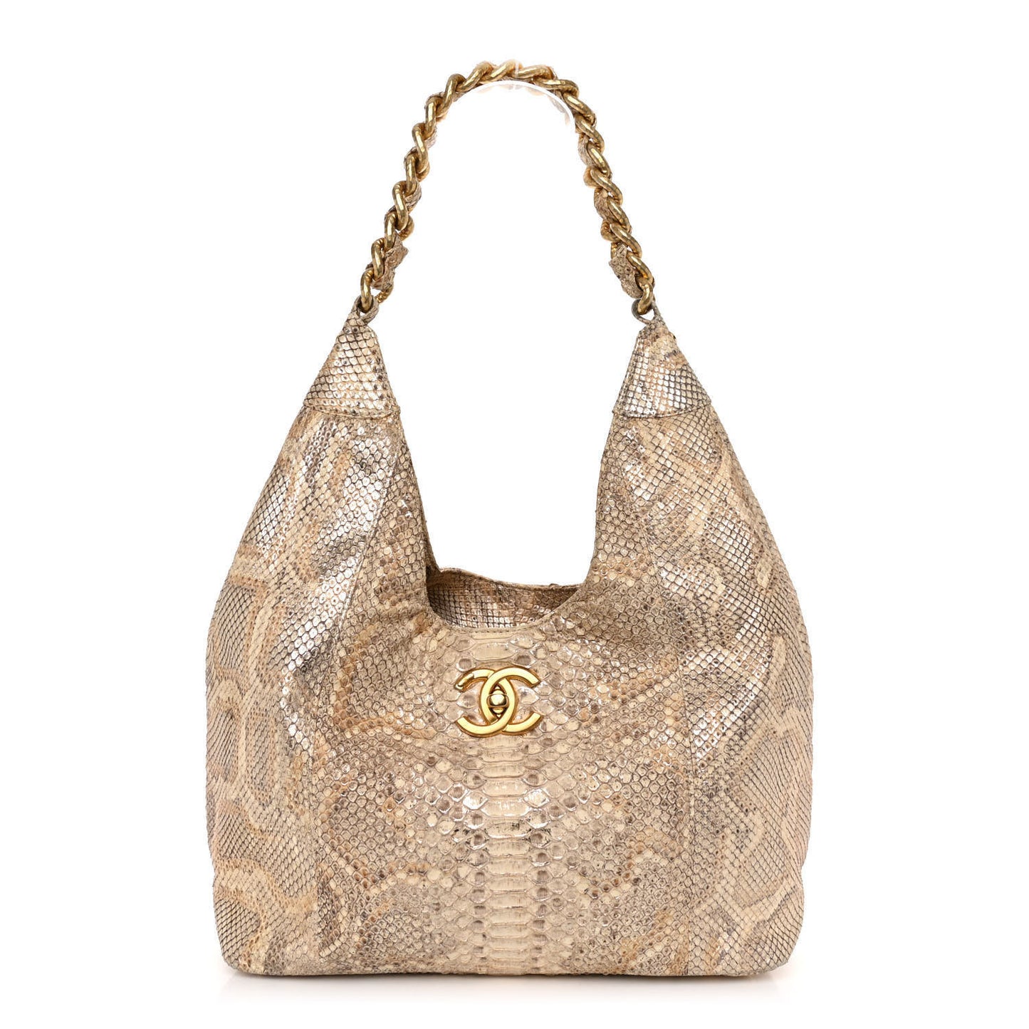 Snakeskin CC Hobo Beige