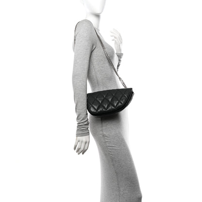 Burberry Calfskin Quilted Small Shield Shoulder Bag Slate 2 of 12