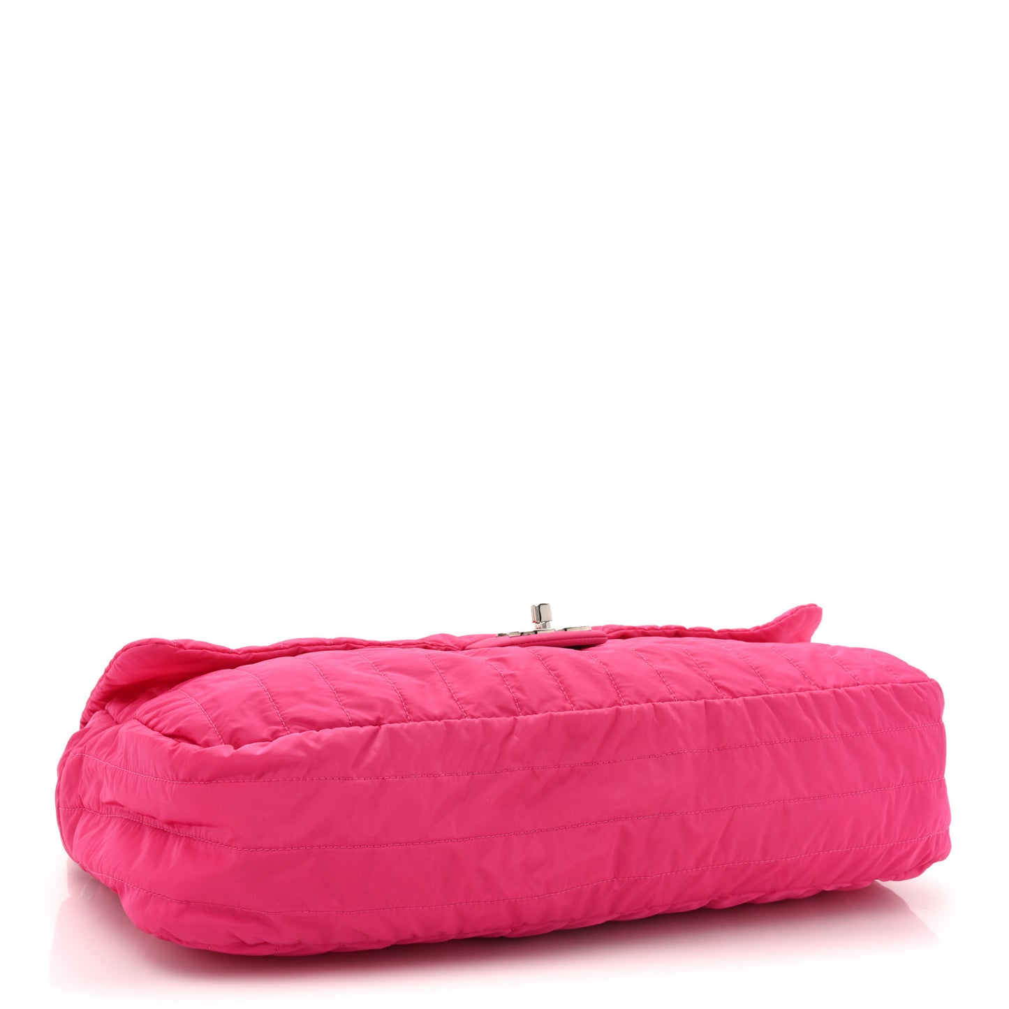 Nylon Vertical Quilted Jumbo Flap Pink