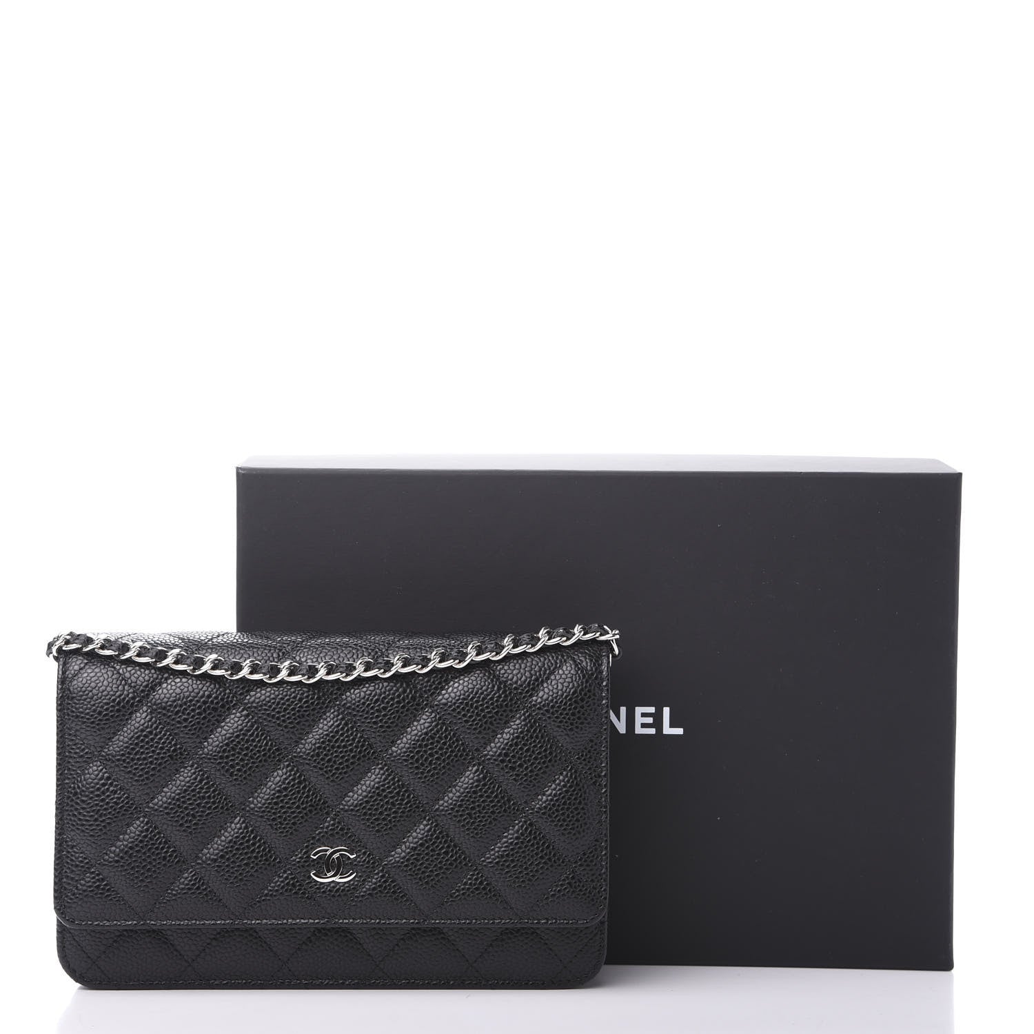 Chanel Caviar Quilted Wallet On Chain WOC Black 12 of 12